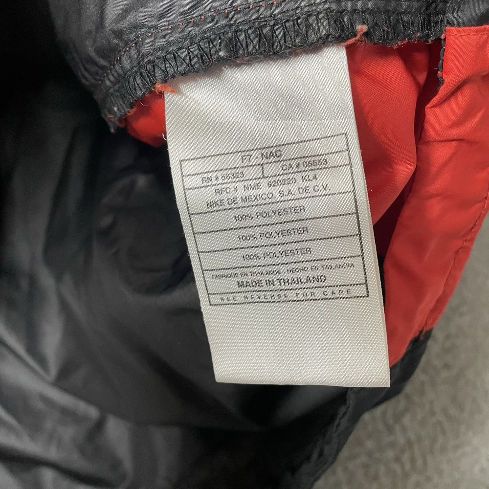 Vintage 90s Men’s Nike Windbreaker Jacket Black Red Size Large Clima Fit - Picture 7 of 8